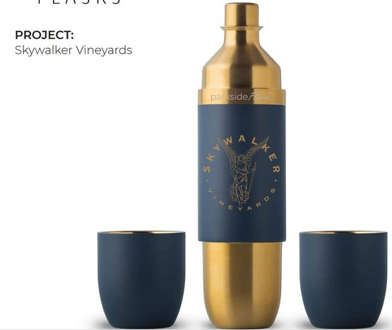 Flask Blue with Tumblers SVL